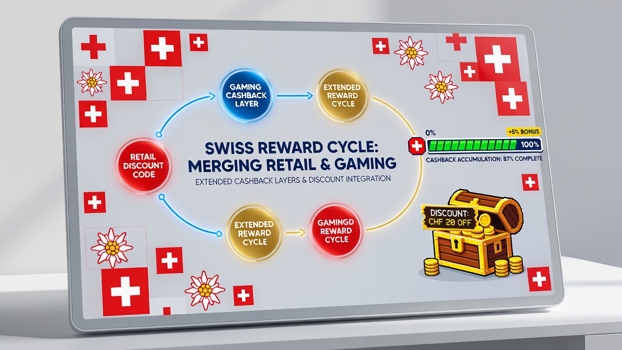 Example of merged reward dashboard displaying retail vouchers alongside gaming cashback balances